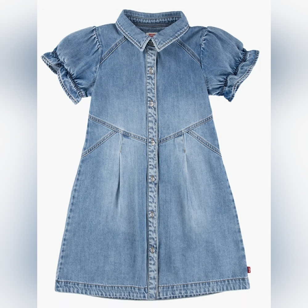Girl's♦️Levi's Western Button Up Denim Dress. "Reach For The Stars"♦️